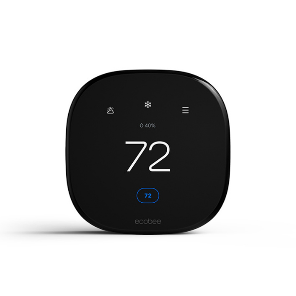 ecobee SmartThermostat Enhanced showing 72 degrees and 40% humidity.