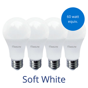 MaxLite: A19, 8W, 2700K (4-pk)