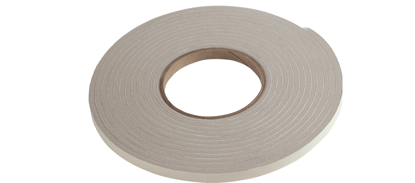 White Vinyl Foam Tape Weatherstrip