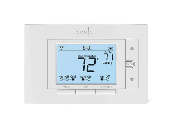 White Emerson Sensi thermostat